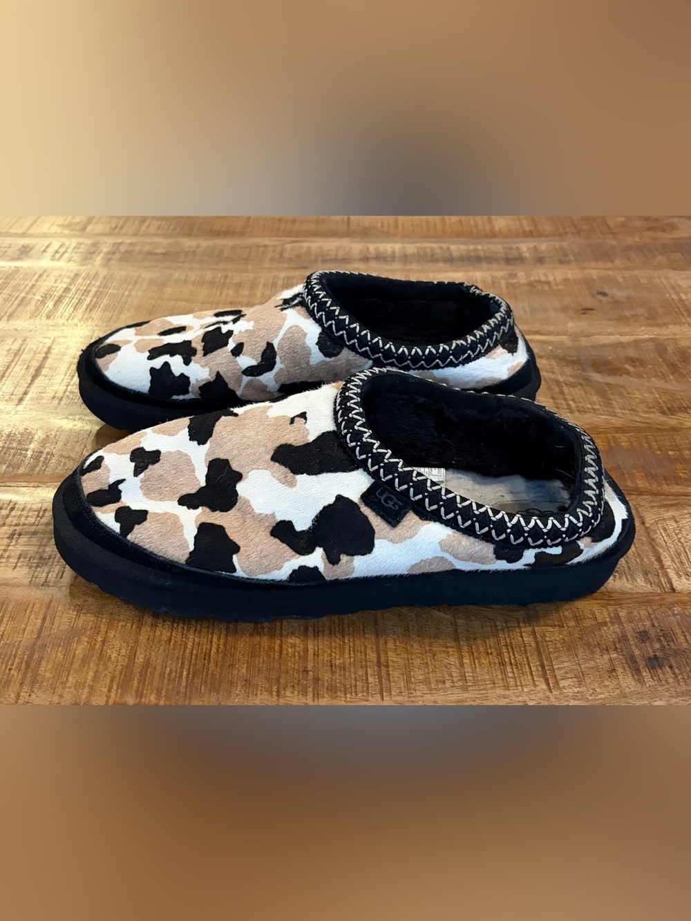 UGG Tasman Cow Print Slipper
